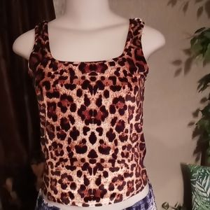 Leopard print short sleeve shirt